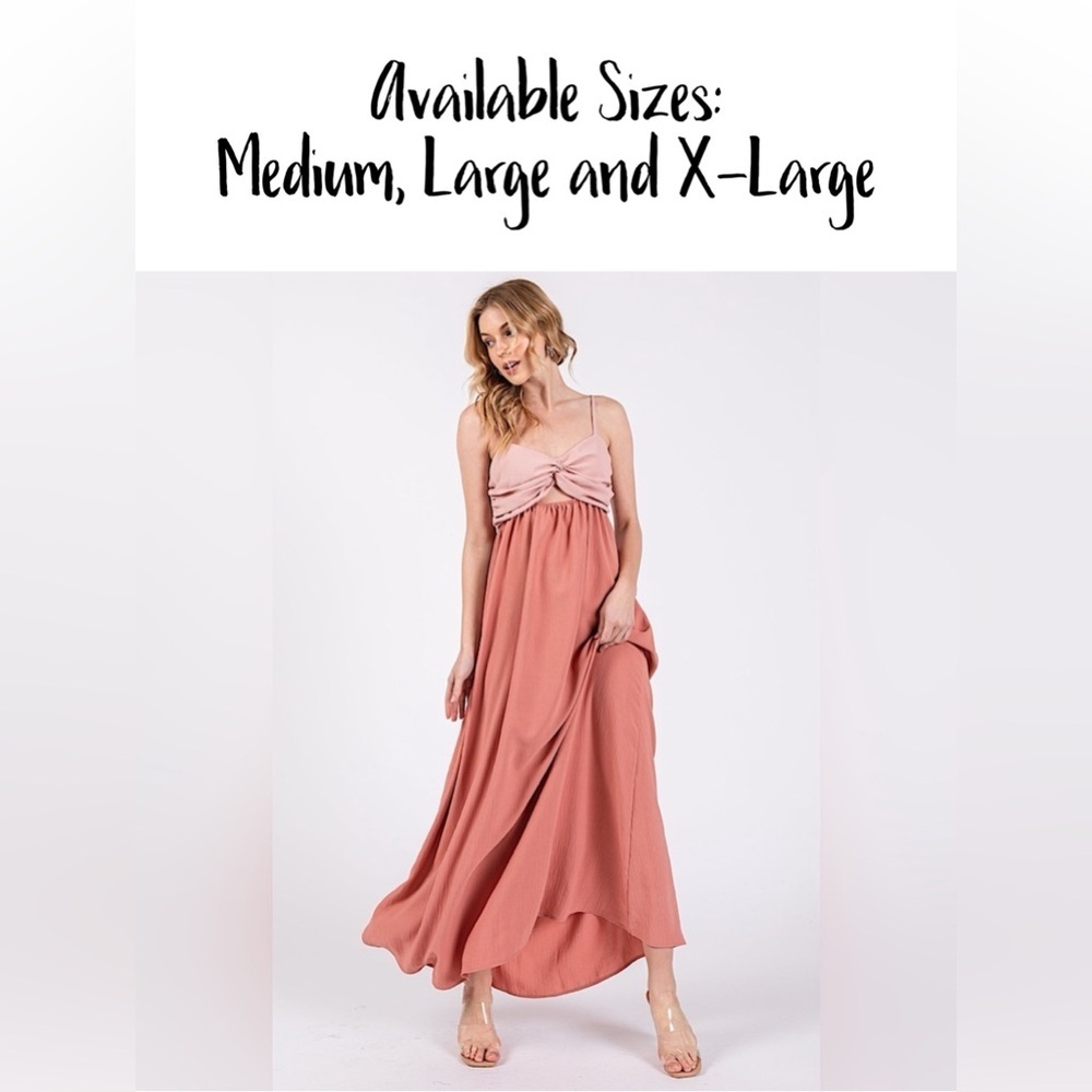 NIP-Color Block Sleeveless Midi Dress